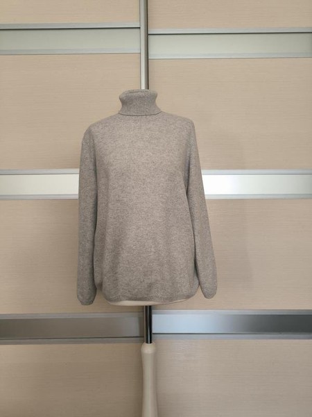 Women Cashmere Collection Turtleneck Grey Cashmere
