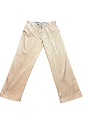 Haggar Cool Pro Classic Fit Pants Mens 36x31 Pleated Comfort Stretch Beige