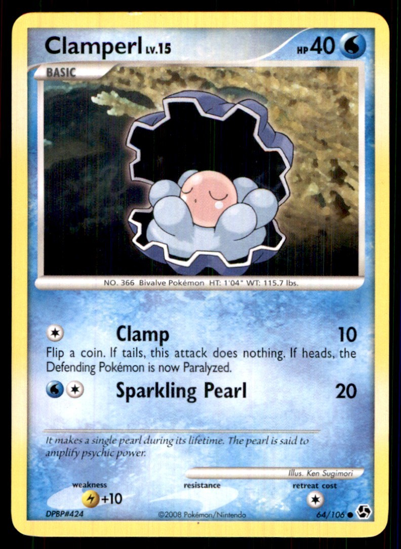 2008 Diamond & Pearl - Great Encounters Clamperl Basic/Common #64