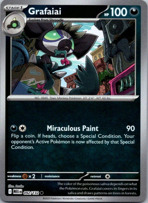Grafaiai Common ME01: Mega Evolution 092/132 NM