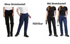 Damen Berufshose Cargohose 36-44 schwarz Arbeitshose Montagehose Damenhose