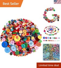 1500 pcs Round Resin Buttons for Crafts DIY Sewing Ornaments