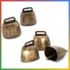 5 Pack Loud Copper Bells Small Animal Pet Anti-Theft Bronze Dog Cat Sheep Horse