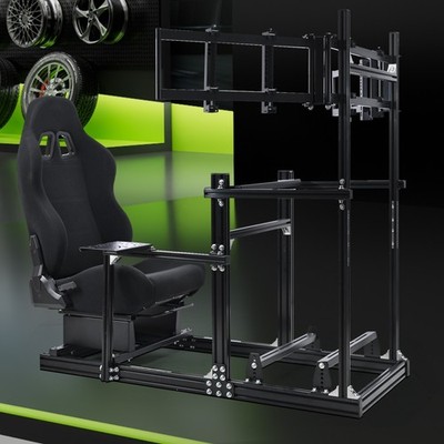 Hottoby 3060 Adjustable Aluminum Alloy Profile Sim Racing Cockpit Fit Logitech