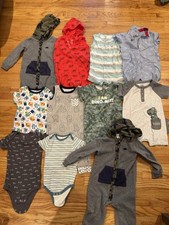 16pc BUNDLE SET Boys Top Clothes 24 Mos Pants Short Sleeves Shirt Footies Jacket