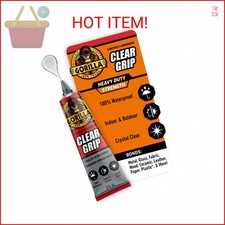 Gorilla Clear Grip Waterproof Contact Adhesive, 3 Ounce Tube, Clear, Pack of 1 