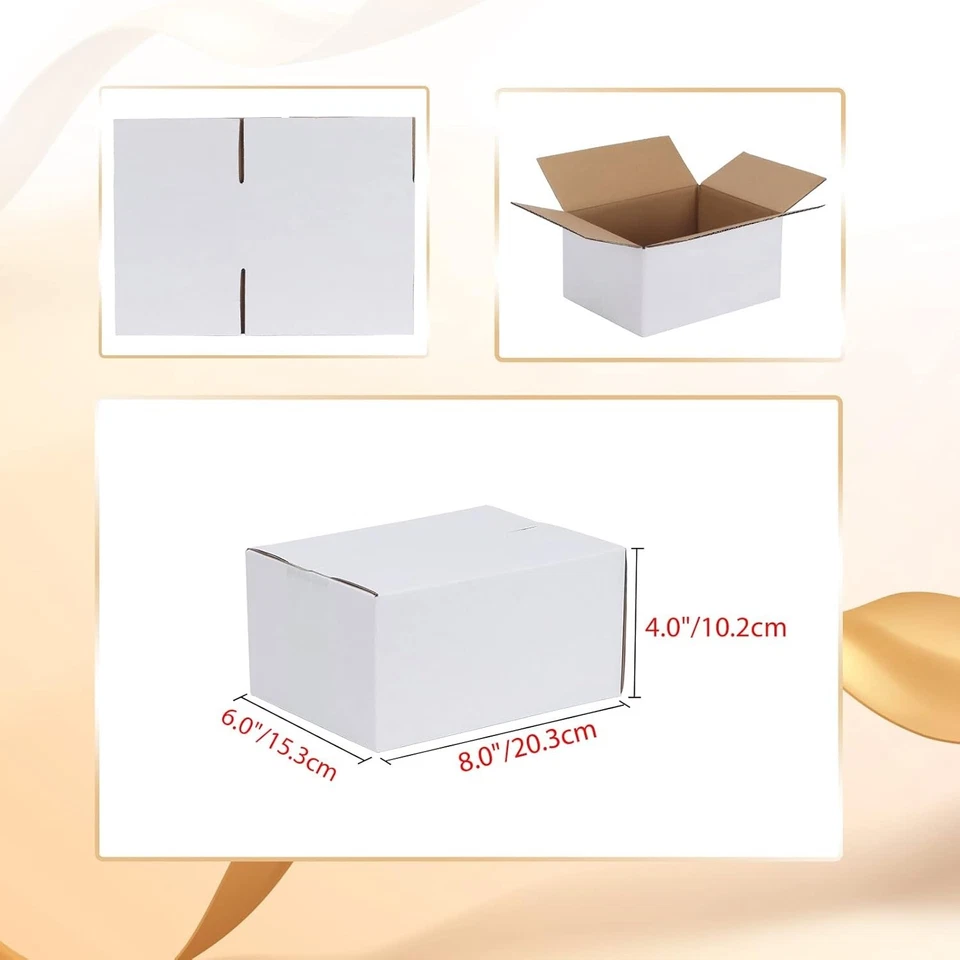 Versatile 40-Pack Shipping Boxes 8x6x4 - Perfect for Mail, Gifts & Organization - Image 4 of 4