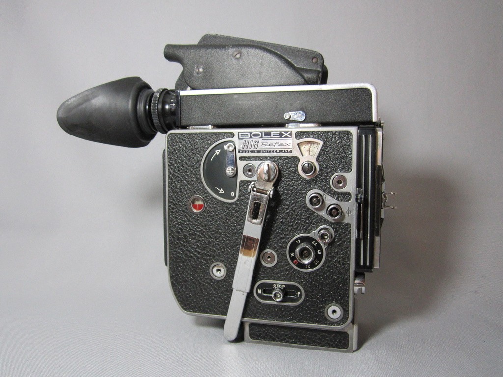 BOLEX REX-5 REFLEX 16MM MOVIE CAMERA,  C-MOUNT LENS TURRET,   ( LOCKED MOTOR )