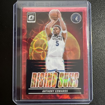 2024-25 Panini Donruss Optic Rising Suns Anthony Edwards #15 Red Scope