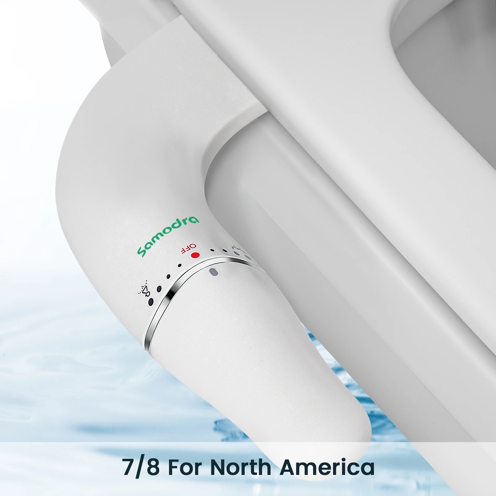 SAMODRA Ultra Slim Bidet Attachment - Dual Nozzle, Adjustable, Non-Electric