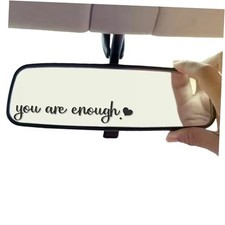 3X You are Enough Rearview Mirror Decal, Pink Vinyl Car You Are Enough Black