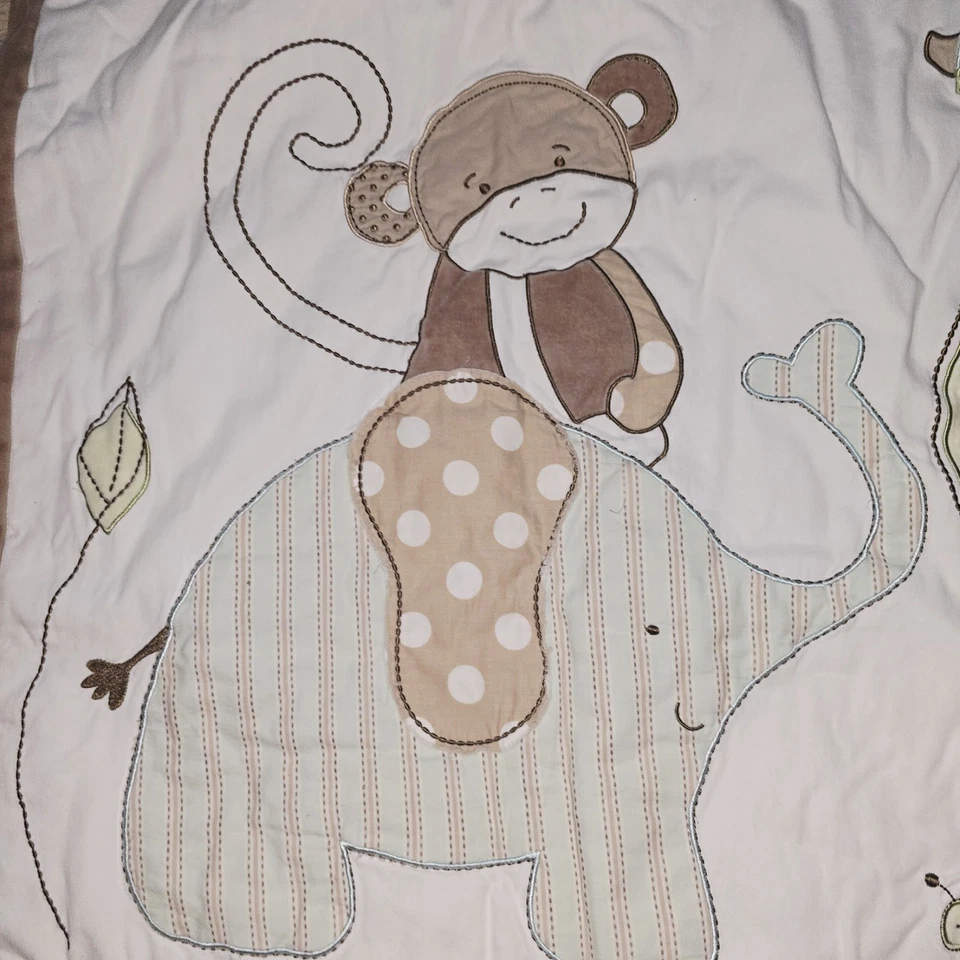 Juego de edredón de enfermera 4 piezas textiles vivos bebé algodón baboo colores neutros Foto 4 de 4