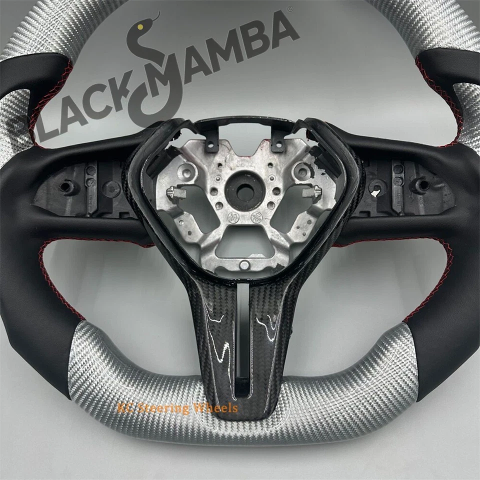 Silvery Carbon Fiber black Leather Steering Wheel for Infiniti Q60 2021 for Sale Foto 3 de 4