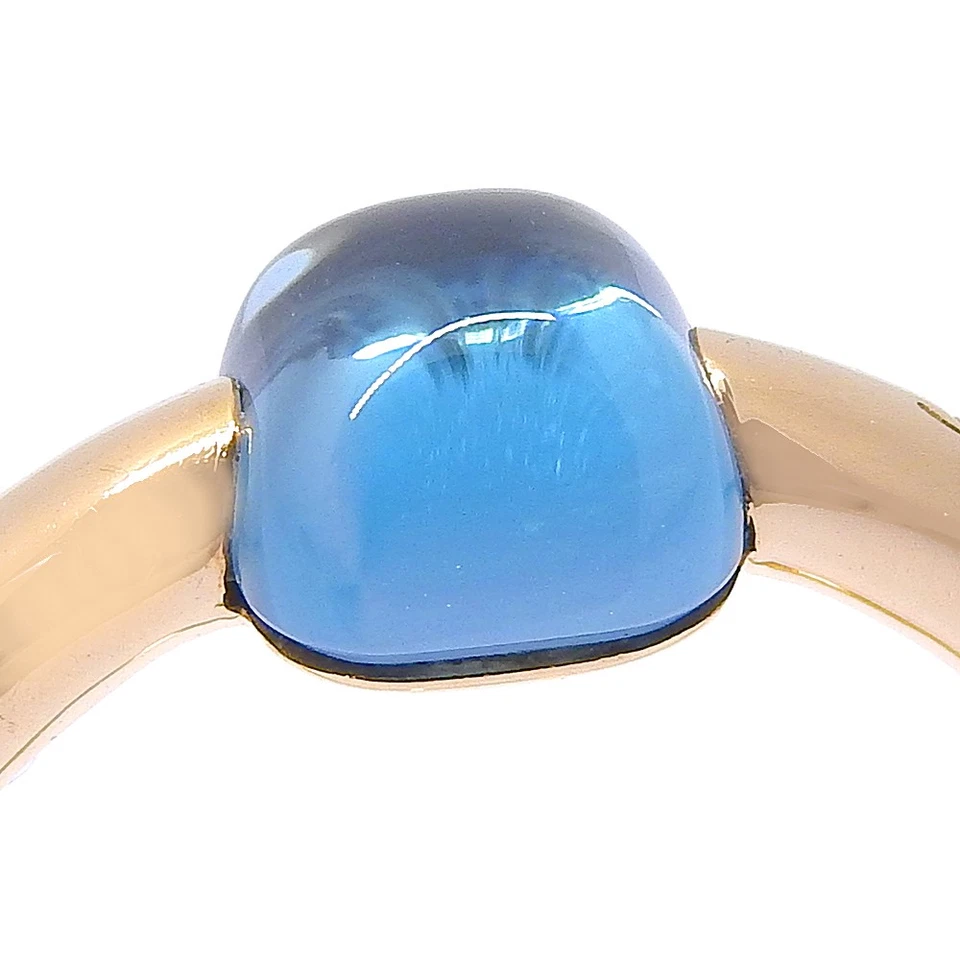 Anillo POMELLATO M'ama no mama K18 oro rosa/topacio azul #4,7 (talla EE. UU.) 3,4 g... Foto 4 de 4