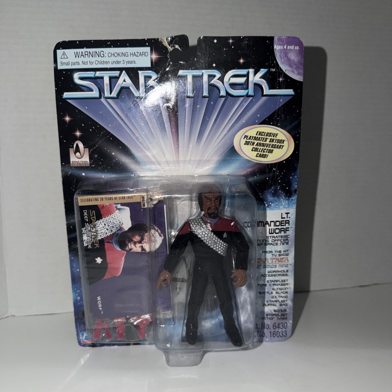STAR TREK Lt. Commander Worf Playmates Deep Space Nine Figure SEALED in box 1996