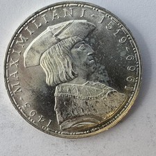1969 Austria 50 Schilling Silver Coin Emperor Maximilian I Anniversary 🇦🇹