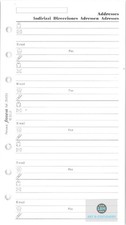 Filofax Personal size Addresses Notepaper (20 Sheets) Refill - 254001