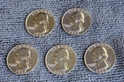 Lot of 5 Proof 1964 Washington Quarters - 90% Silver
