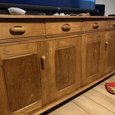 Ercol Windsor Sideboard Four Draws Solid Wood With retractable Shelf