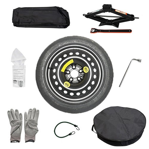 SPARE WHEEL STEEL 125X80 16 FOR SKODA ROOMSTER 2006-2015 WITH JACK KEY AND R441
