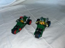 RARE Greenhills Carrera GO TMNT Rafael  Leonardo Slot cars Tested and Work 
