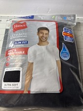 Hanes CST14 ComfortBlend Slim Fit Crew T-Shirts - 4 Pack