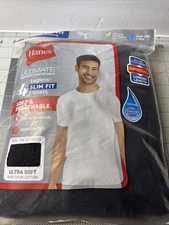 Hanes CST14 ComfortBlend Slim Fit Crew T-Shirts - 4 Pack