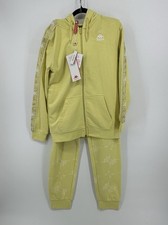 NEW Kappa Sweat Suit Women’s M Yellow Regular Fit Datos Hoodie Seat Pants