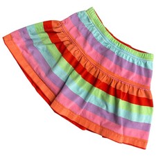 Hanna Andersson Tiered Mini Skirt Skort Girls 110 5 Rainbow Cotton Comfortable