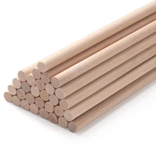 Wooden Dowel Rods Wood Dowels for Crafts,30 PCS 5/16 x 12 Wooden Sticks for C...