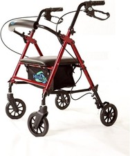 Andador plegable HealthLine Super Light ligero freno de bucle de aluminio