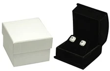 Black Color Luxury Velvet Multiple Use Earring 1 Black Earring Necklace Box