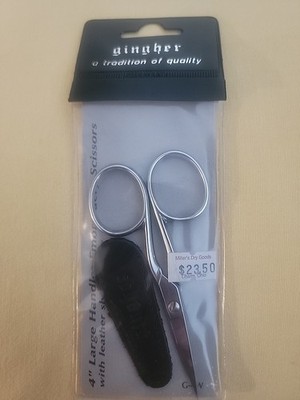 Gingher 4-in Large Handle Embroidery Scissors G-4w