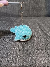 Mini Whale Keychain Blue Whale Crocheted Amigurumi Keychain New