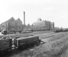 Old Train Photo Railway Wagons Outside The Mcvitie & Price Biscuit Factory