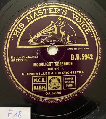 78rpm Swing GLENN MILLER Moonlight Serenade / American Patrol SCHELLACKPLATTE