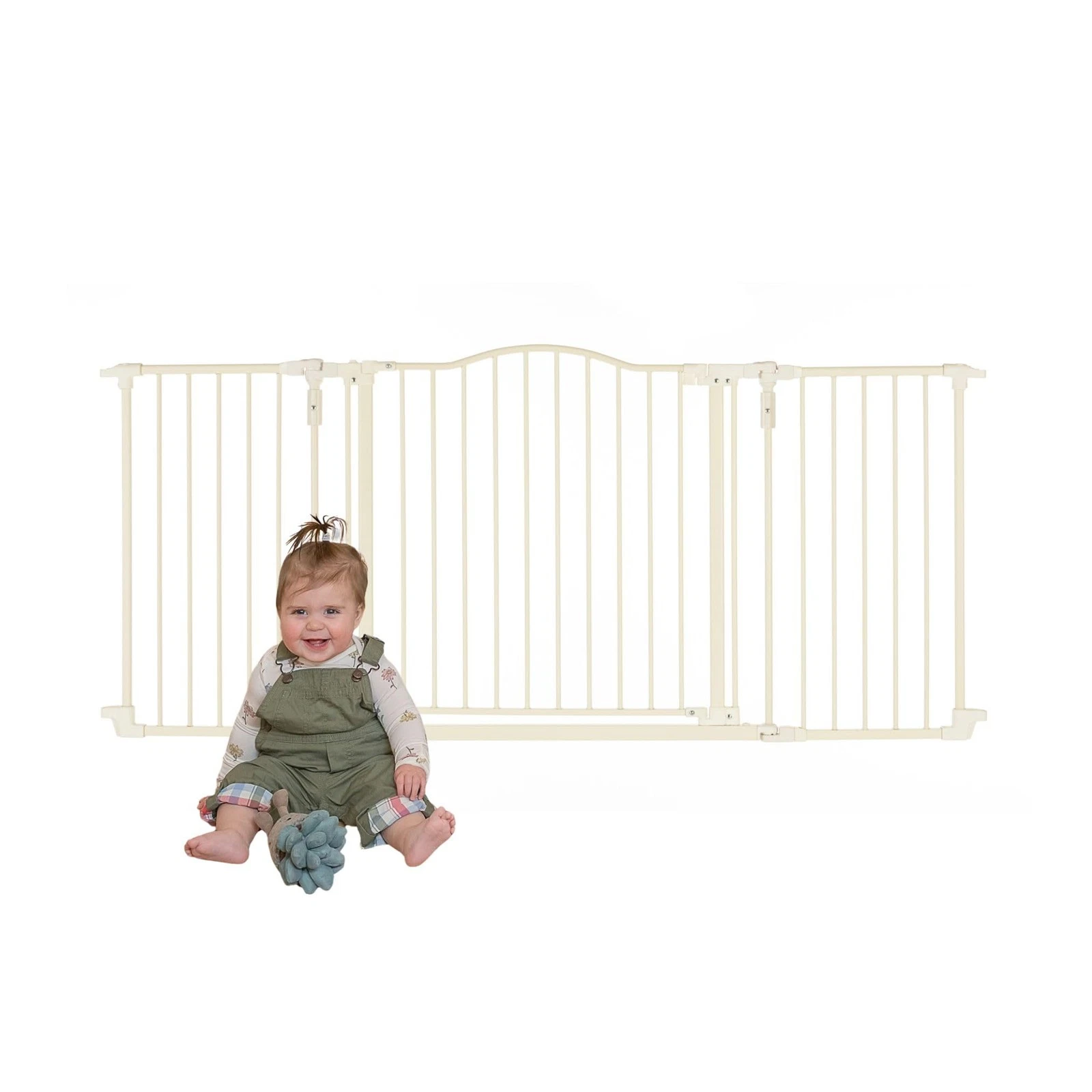 Safety Gate Hardware Mounted 72 Wide 30 Tall Adjustable Warm White Toddleroo