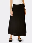 Ladies size 20  linen blend  wrap long SKIRT black   Ed.It.Ed NEW