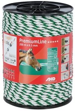 AKO Weidezaunseil PremiumLine (wei&szlig;/gr&uuml;n, 200 m L&auml;nge, 6,5 mm breit) 441564