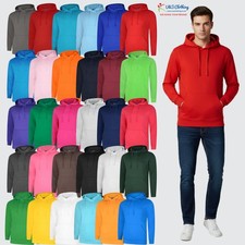 Uneek Deluxe Hooded Sweatshirt Soft Casual Mens Pullover Hooded Jumper XS-5XL 