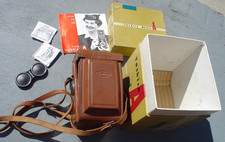 Vintage Yashica A Camera in Box with Leather Case Manual Untested for Parts