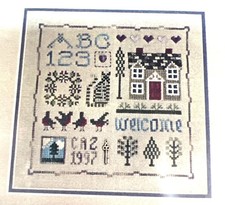 The Drawn Thread Welcome Spot Sampler Cross-Stitch Pattern With Beads & Charms