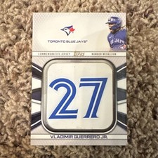 Topps 2022 Series 1 Vladimir Guerrero Jr. Jersey Number Medallion #JNM-VG Blue …