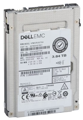 Drive 3.84TB SSD SAS 12Gbit/s Kioxia Dell EMC KPM5XRUG3T84 118000662-002