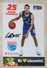 EVANS RAPIEQUE Mitteldeutscher BC SYNTAINICS Basketball Signiert Autogrammkarte