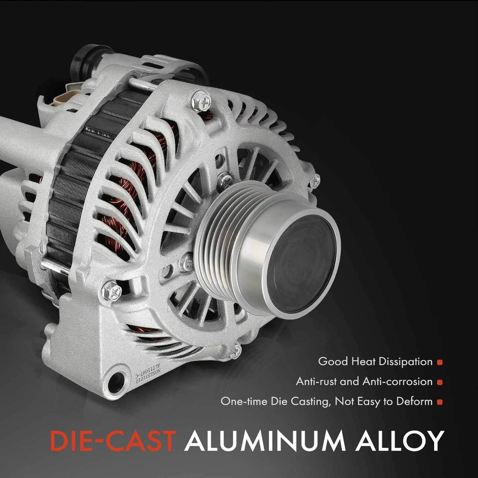 Alternador para Pontiac GTO 2005-2006 V8 6,0 L 140A 12 V 6 ranuras polea desacopladora Foto 4 de 4