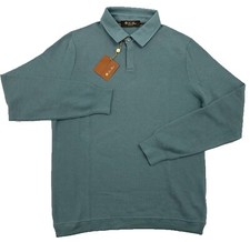 Loro Piana Turquoise Cashmere Blend Polo Sweater Size XXL, EU 56 Made in Italy