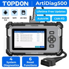 Topdon Ad500 Obd2 Scanner Car Code Reader Scan Tool 6 Reset Functions Auto Vin