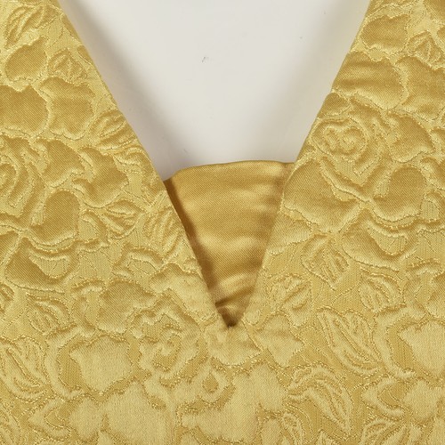 M Christian Dior Yellow Dress 1960s Designer Quilted Brocade Pleated Mod 60s VTG - 第 6/10 張圖片