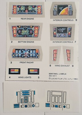 Vintage Star Wars AST-5 Replacement Toy Stickers - Peel & Stick - No Need To Cut